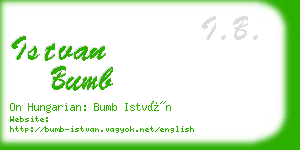 istvan bumb business card